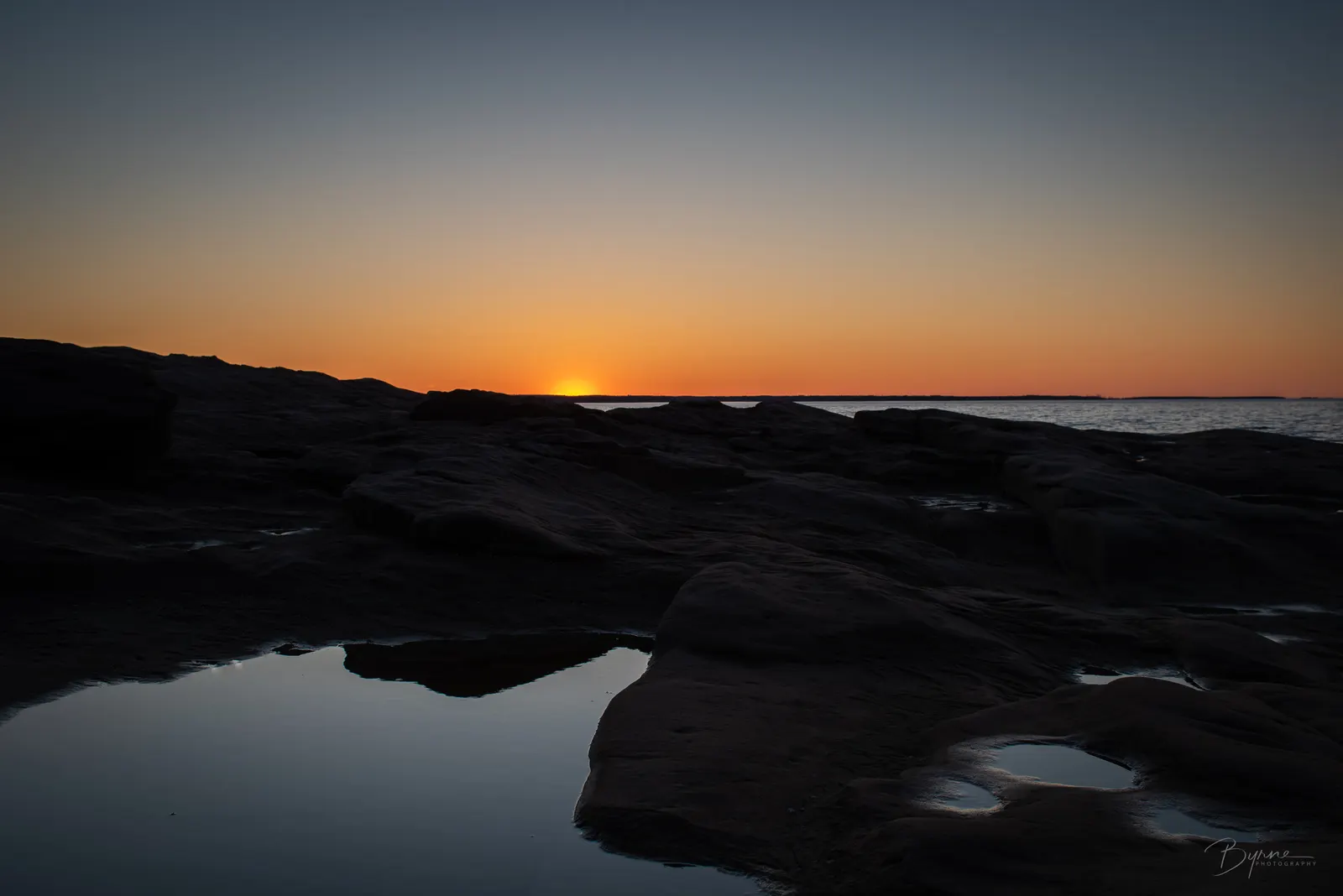 Last Light Over the Rocks