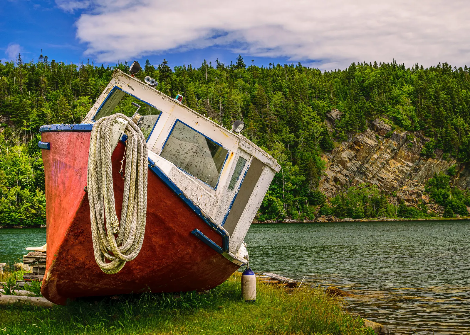 Beached Fishing Boat