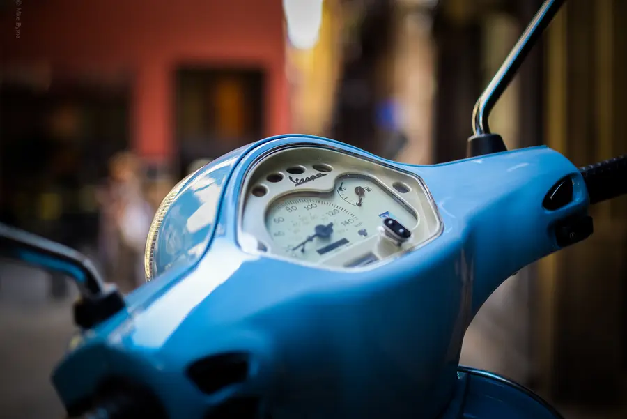 Blue Vespa